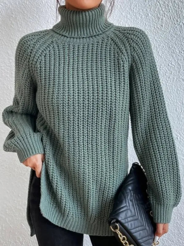 Dame Turtleneck Genser med Raglan-Ermer 5