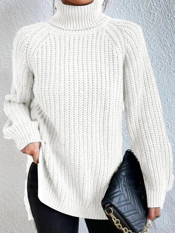 Dame Turtleneck Genser med Raglan-Ermer 9