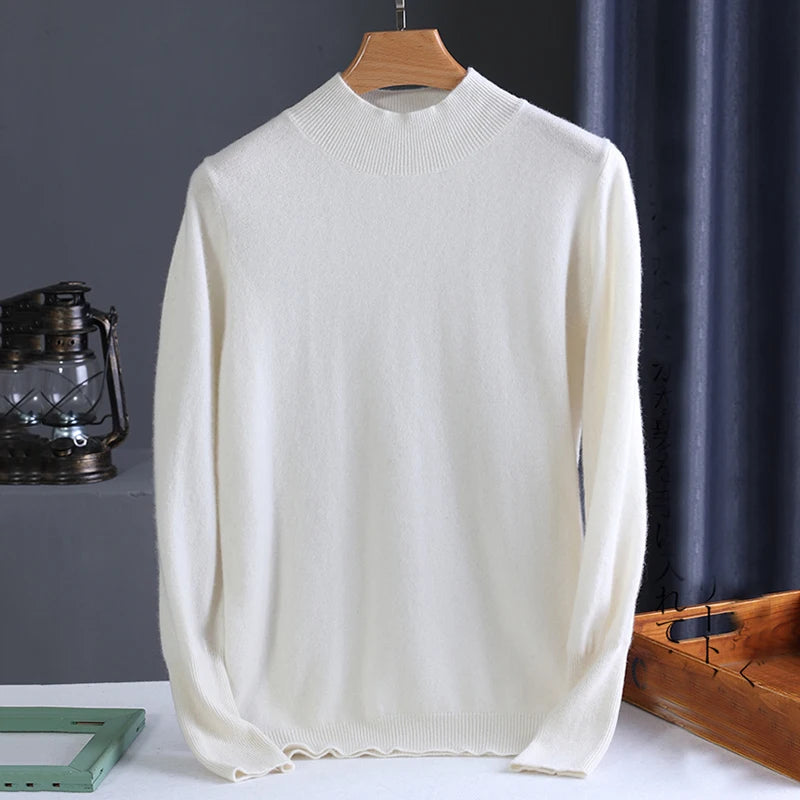 Dame Turtleneck Pullover Strikket Genser Langermet Materiale 10