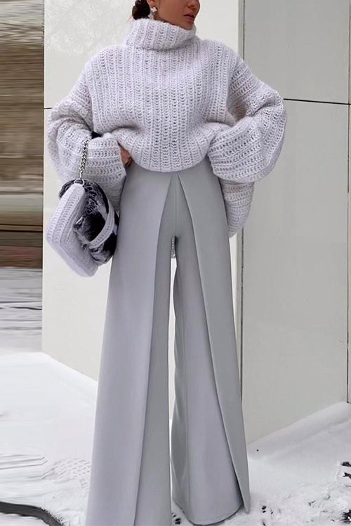 Dame Turtleneck Pullover med Drop Shoulder 2