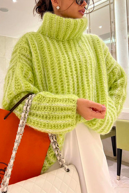 Dame Turtleneck Pullover med Drop Shoulder 4