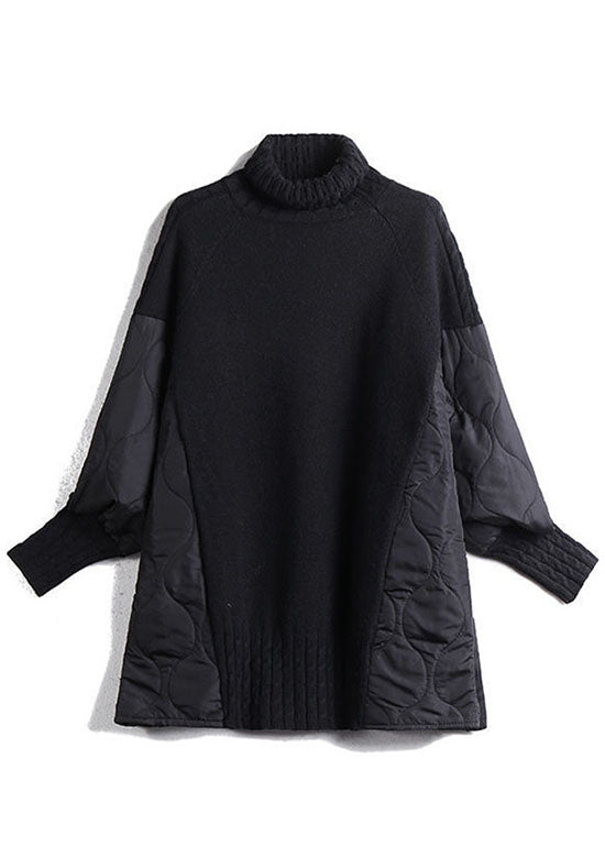 Dame Turtleneck Strikkegenser med Løs Passform 4