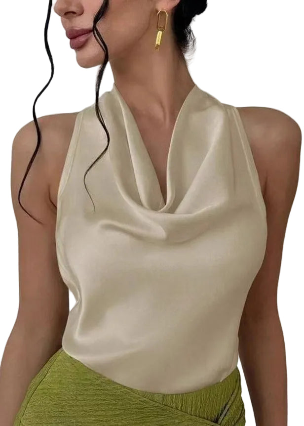 Dame Turtleneck Top Ermeløs Moderne Stil 0