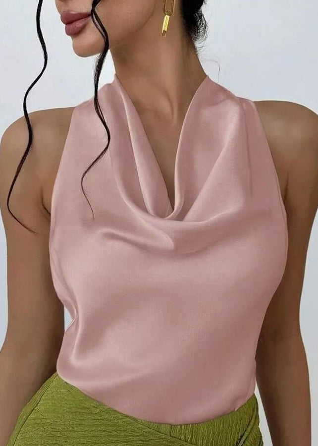 Dame Turtleneck Top Ermeløs Moderne Stil 4