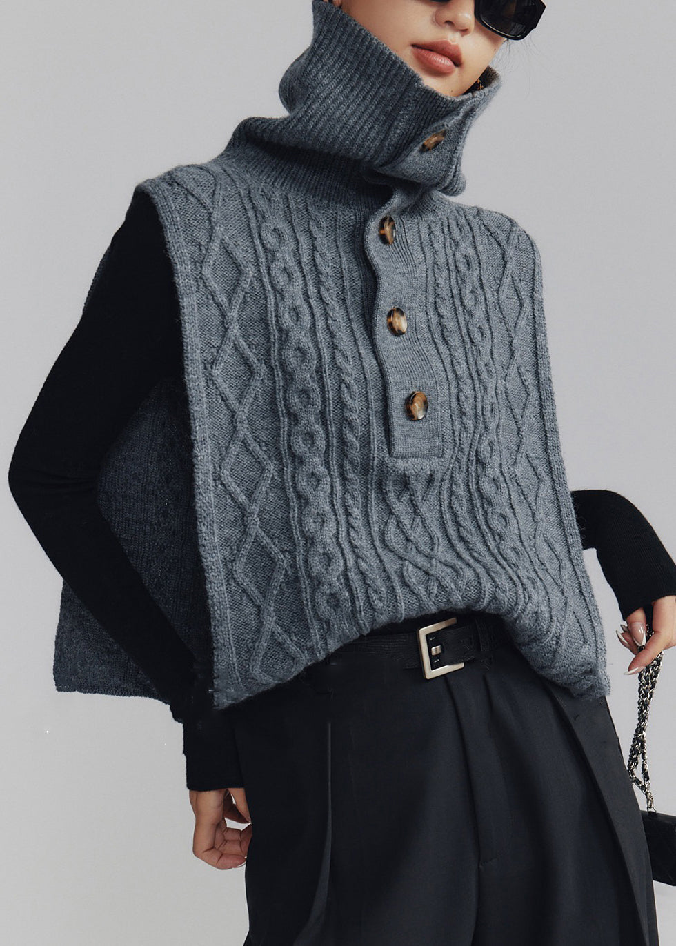 Dame Turtleneck Vest Ermeløs 4