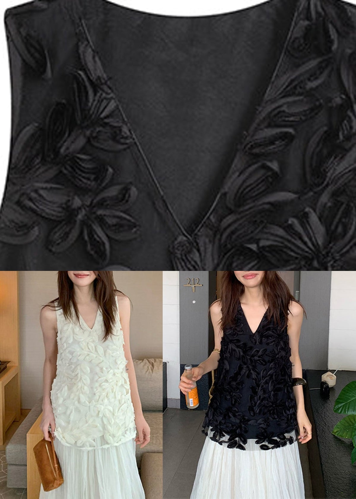 Dame Tyll Topp Floral Sommerstil 4
