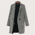 Dame Ull Vinterfrakk med Houndstooth Mønster 3