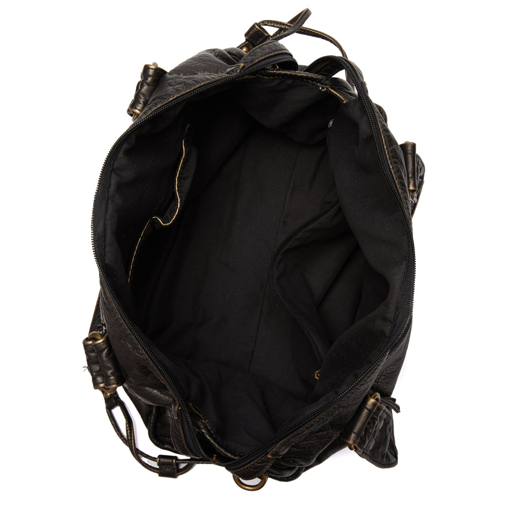 Dame Vesker Vintage Stil Svart Med Romslig Design 3