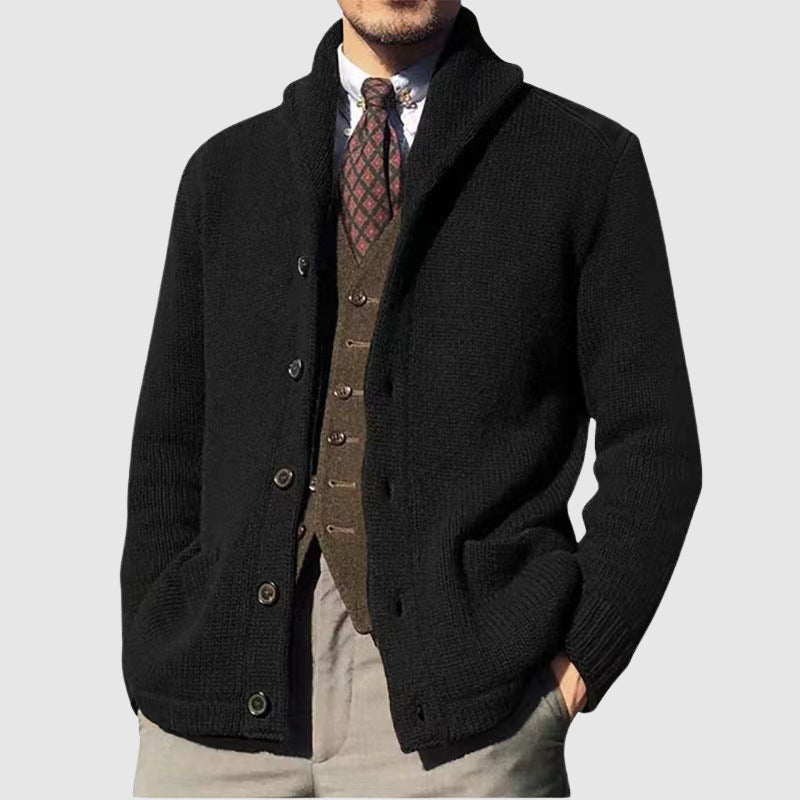 Dame Vintage Cardigan med Jakkekrage 1