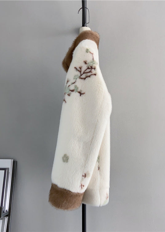 Dame Vintage Jakke med Stativ Krage og Dusker 2