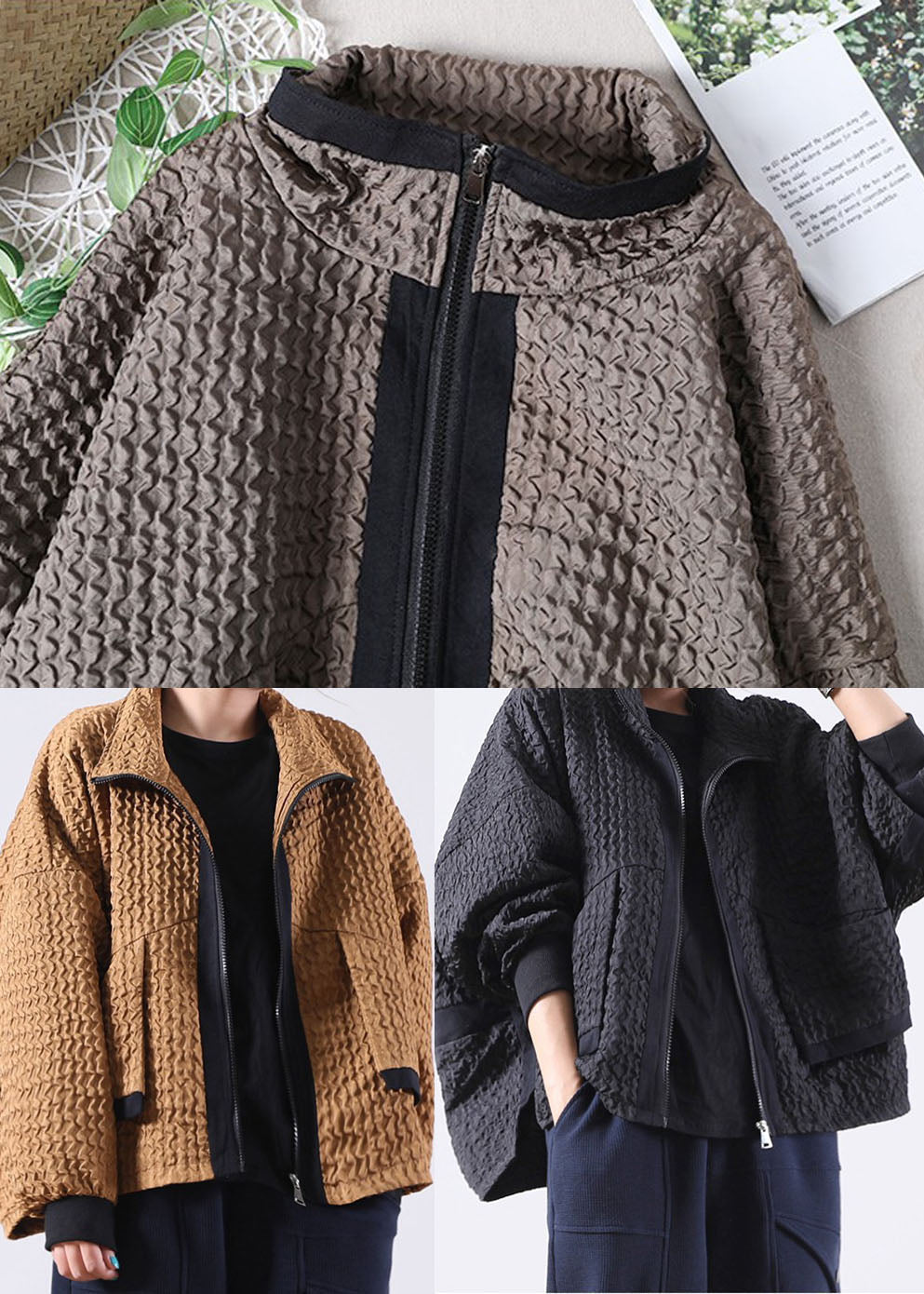 Dame Vintage Zip Up Jakke 3