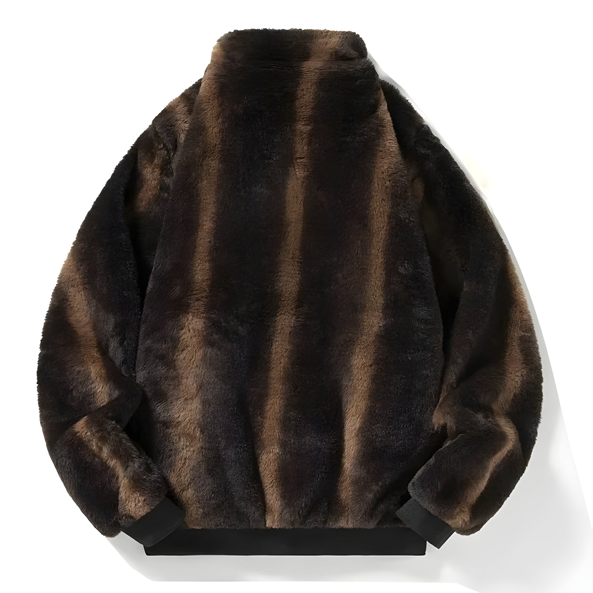 Dame Vinter Jakke Bomber Med Fuskepels Retro Stil 1