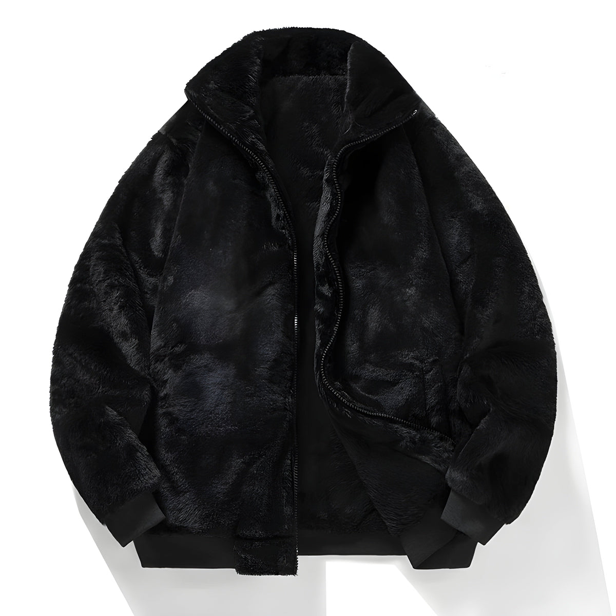 Dame Vinter Jakke Bomber Med Fuskepels Retro Stil 2