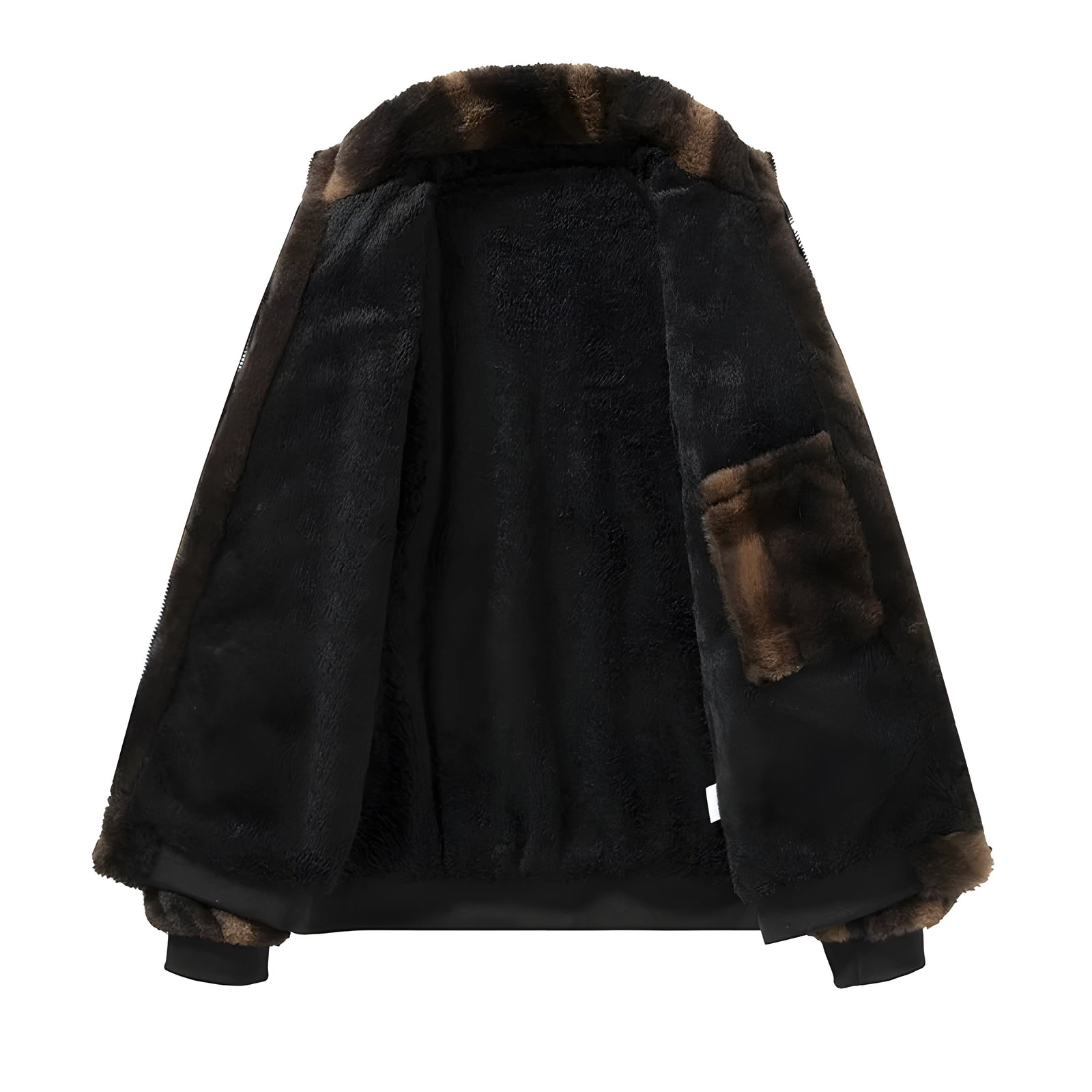 Dame Vinter Jakke Bomber Med Fuskepels Retro Stil 3