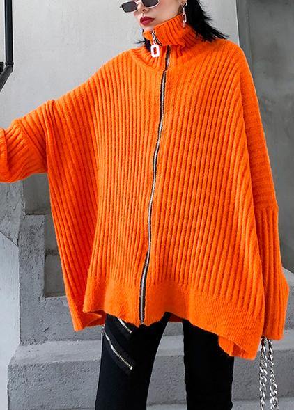 Dame Vinter Strikket Bluse med Høy Hals 1