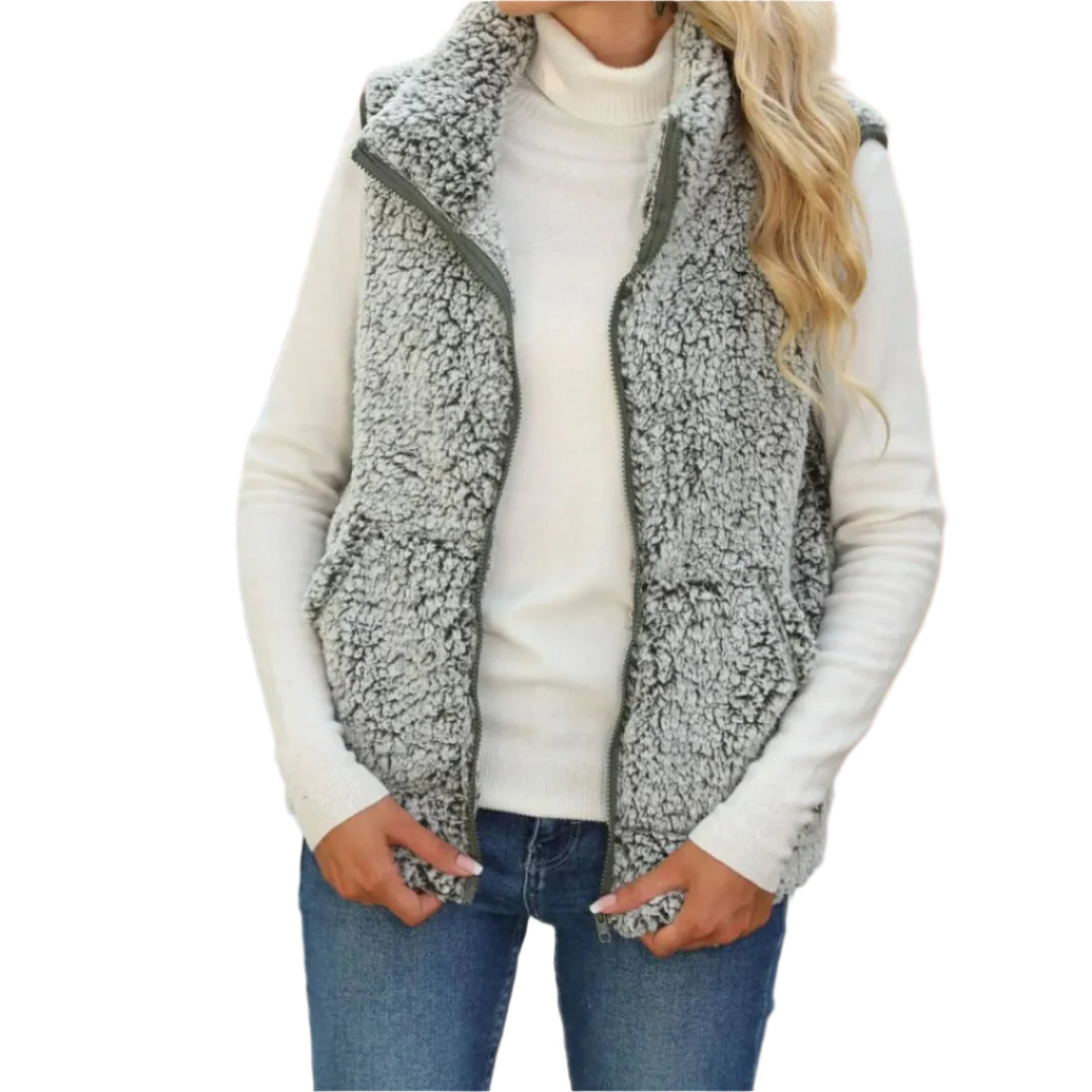 Dame Zip-Up Vest Myk Fleece 0