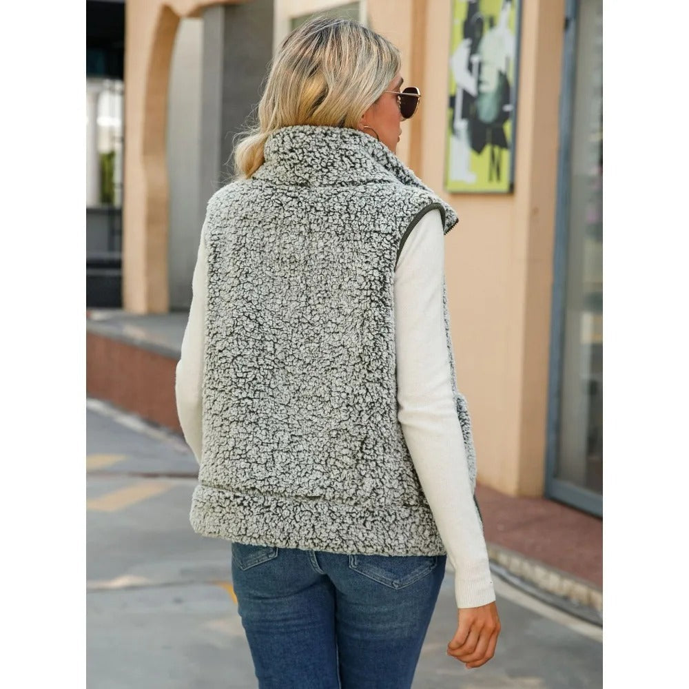 Dame Zip-Up Vest Myk Fleece 5