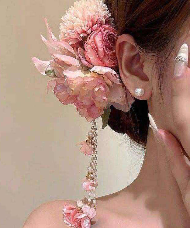 Dame hårnål med blomsterdusk detalj 0