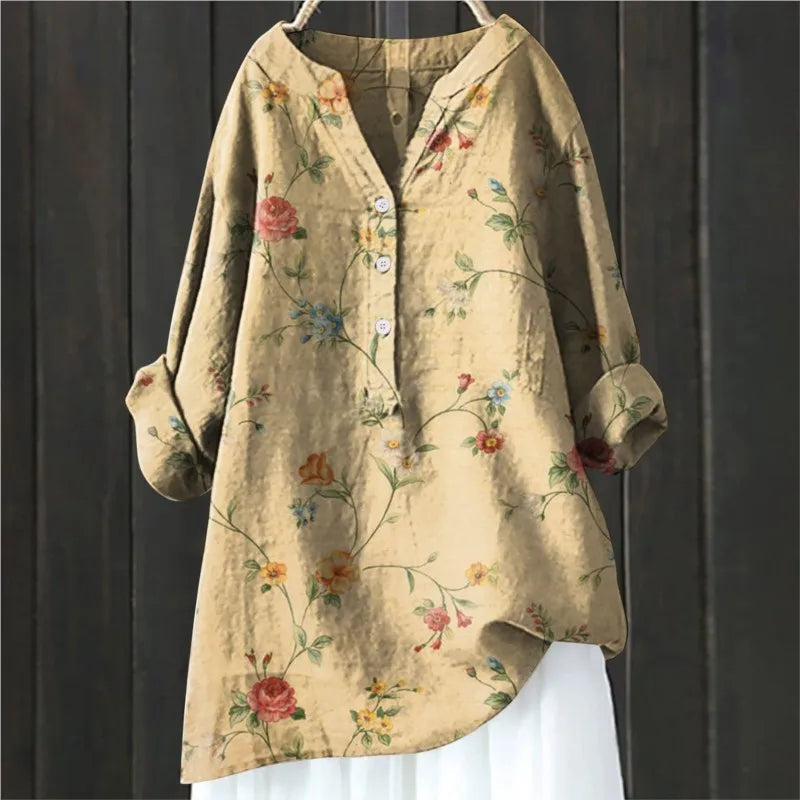 Damebluse med Blomstertrykk 2