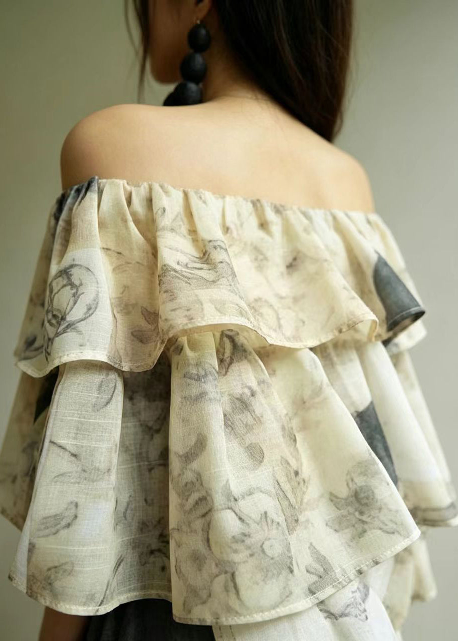 Damebluse med lagvis design og mønster 4