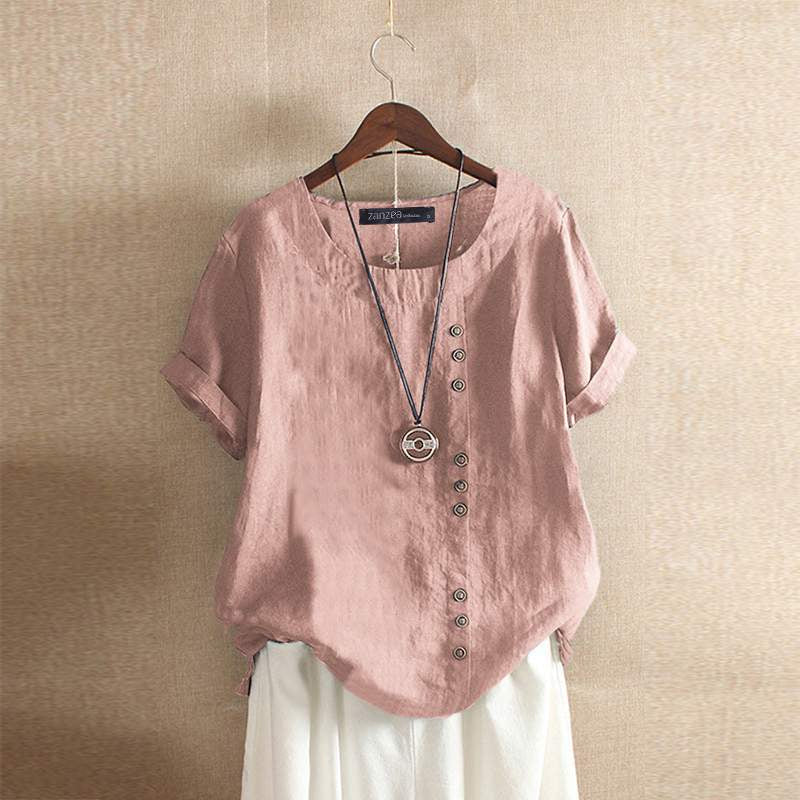 Damebluse med unik knappelukking 1