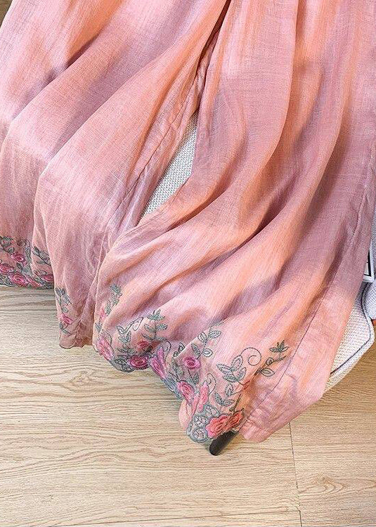 Damebukser Casual Brodert Elastisk Midje 3