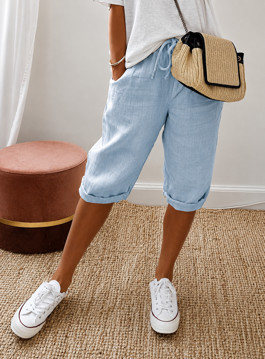 Damebukser i linstil Elegant sommerstil Linblanding 9