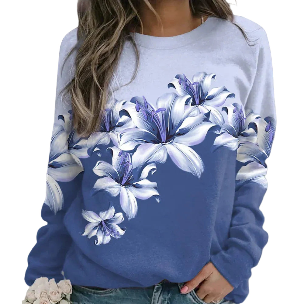 Damegenser med Blomstertrykk Avslappet Stil 0