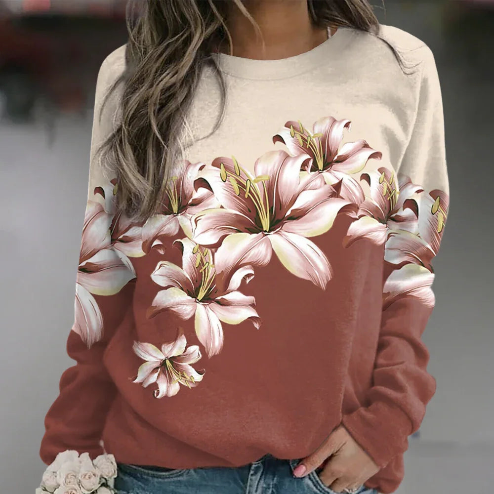 Damegenser med Blomstertrykk Avslappet Stil 1