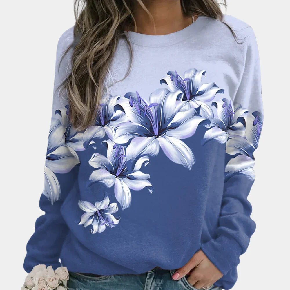Damegenser med Blomstertrykk Avslappet Stil 4