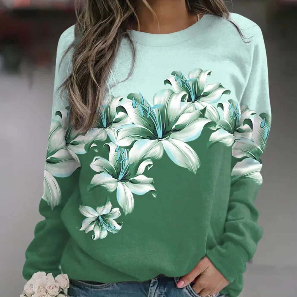 Damegenser med Blomstertrykk Avslappet Stil 5