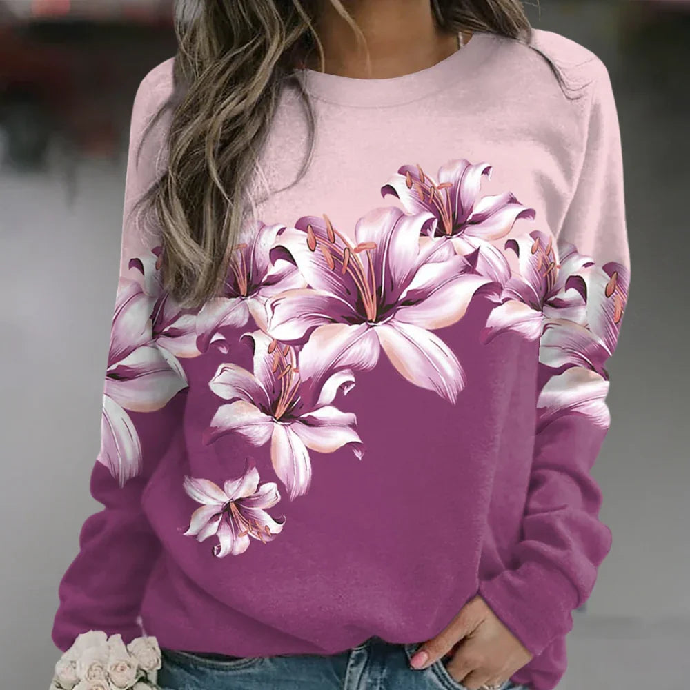 Damegenser med Blomstertrykk Avslappet Stil 6