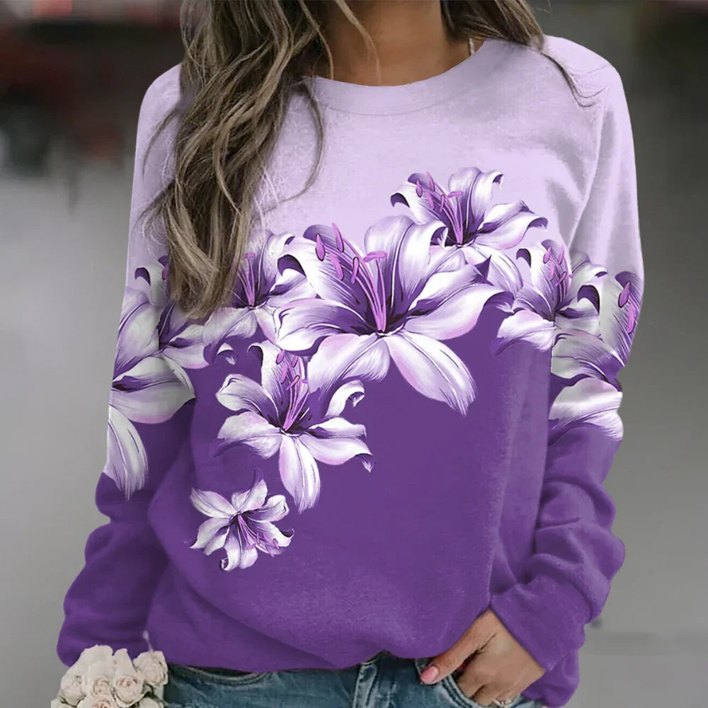 Damegenser med Blomstertrykk Avslappet Stil 7
