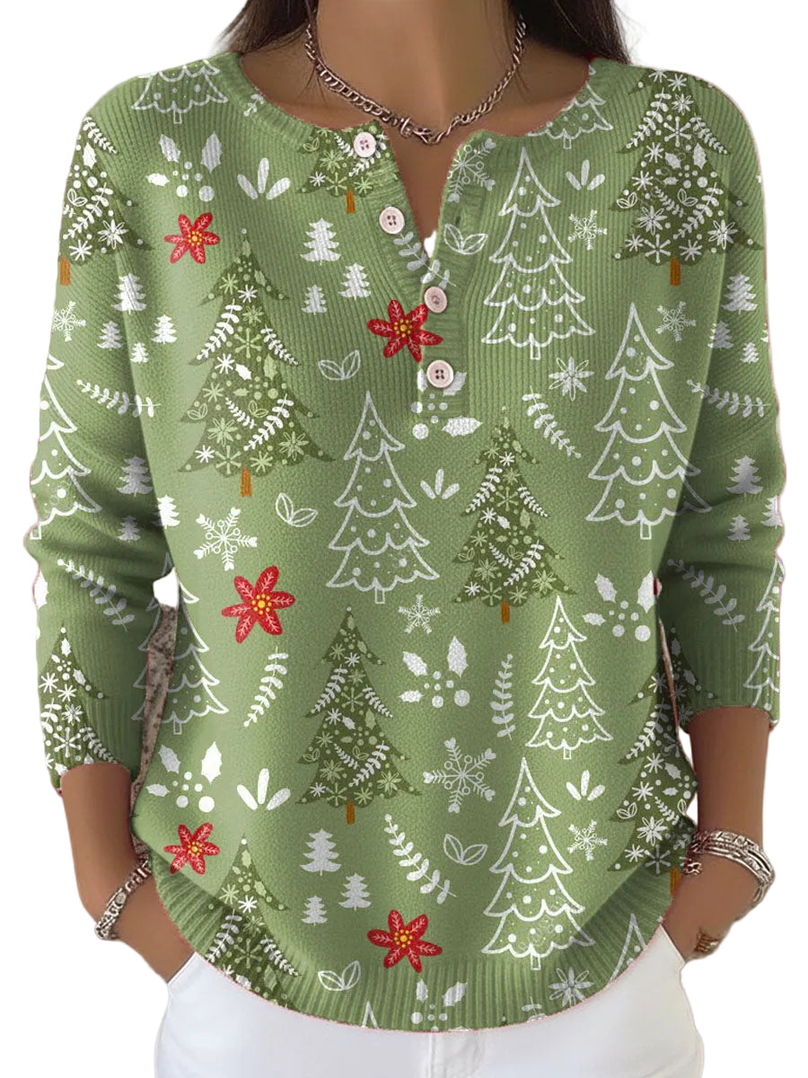 Damegenser med knapper og julemotiv 0