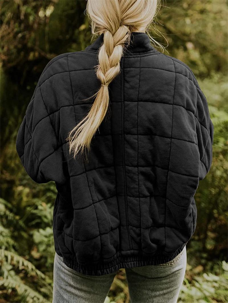 Damejakke med Kviltet Design 7