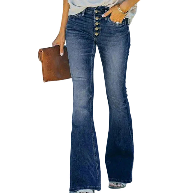 Damejeans Bootcut med Høy Midje 0