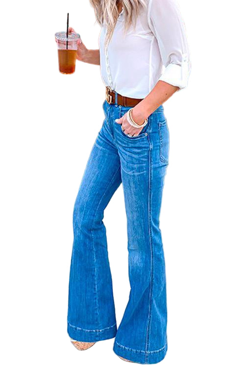 Damejeans Flare Bottoms med Slitt Design 0