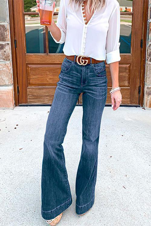 Damejeans Flare Bottoms med Slitt Design 1