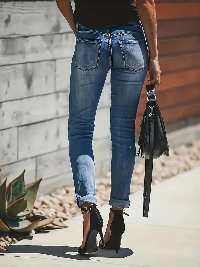 Damejeans Ripped Detaljer Trendy Design 1