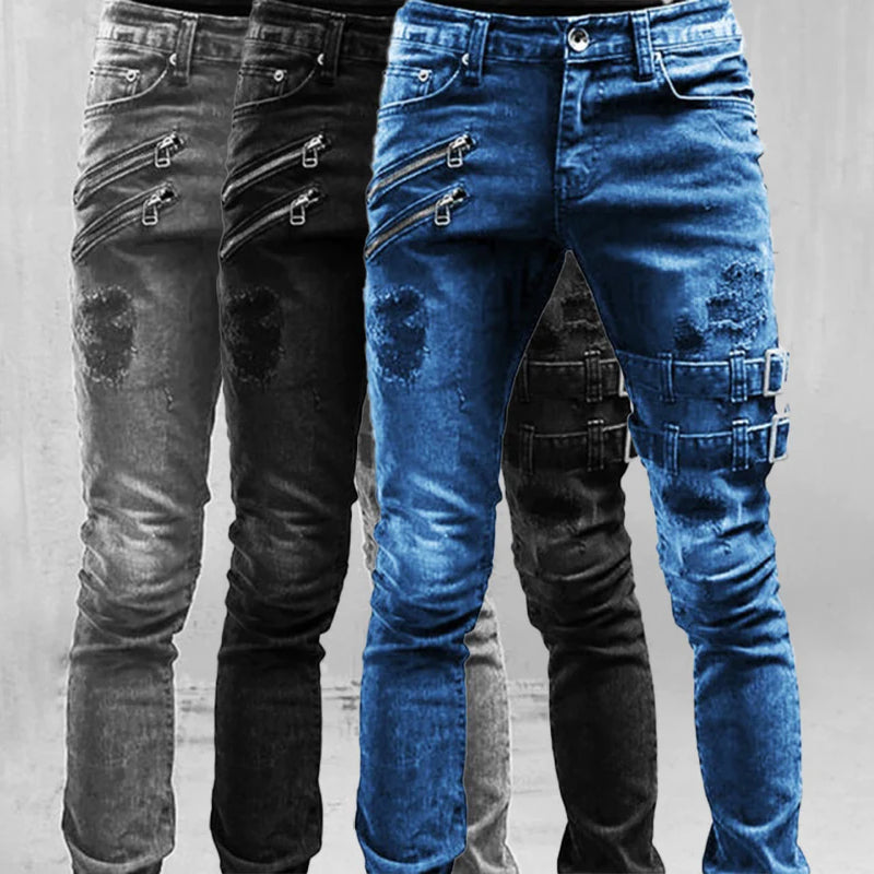Damejeans med Ribbede Detaljer og Smal Passform 3