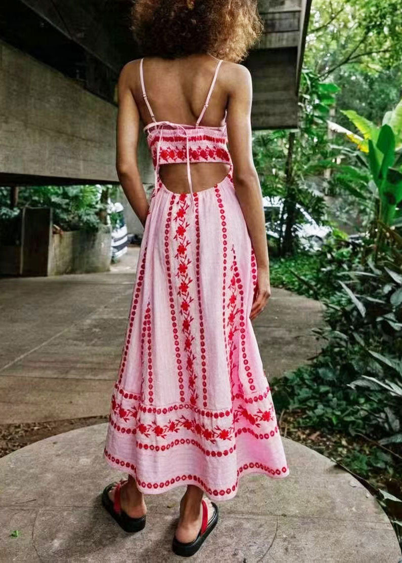 Damekjole Spaghetti Stropp Boho Stil 3