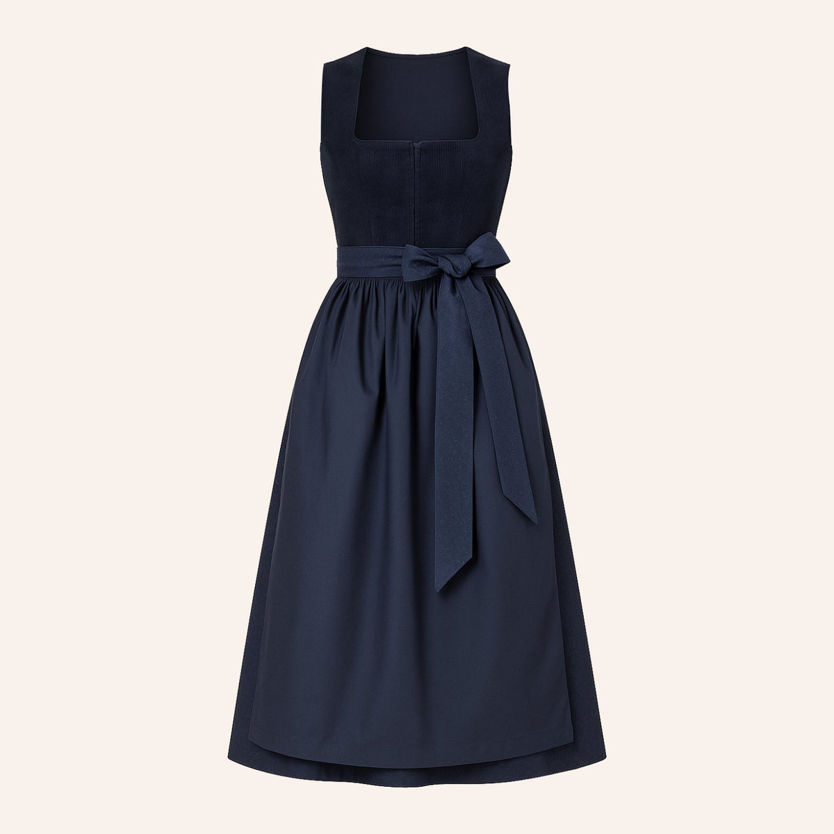 Damen Dirndlkleid Marineblå med Schürze 1