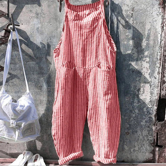 Damen Jumpsuit Baggy Stil Mykt Stoff 1