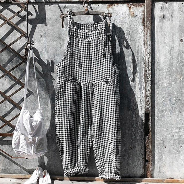 Damen Jumpsuit Baggy Stil Mykt Stoff 2