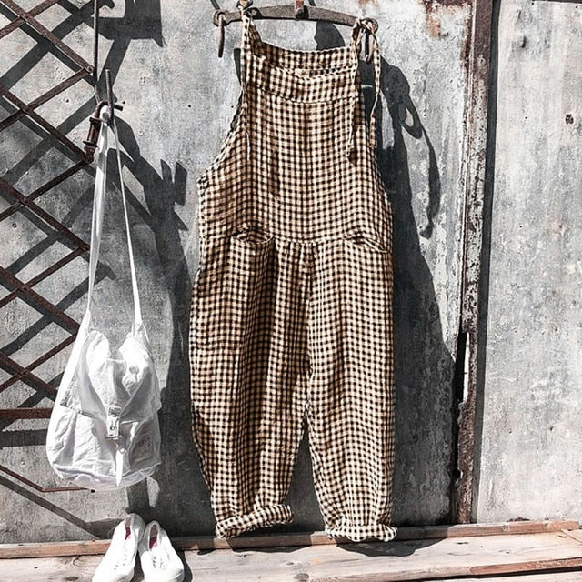 Damen Jumpsuit Baggy Stil Mykt Stoff 3