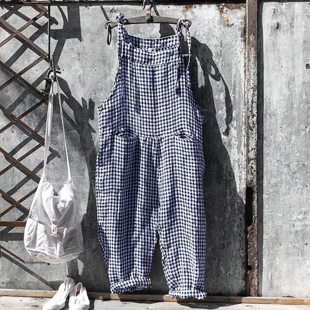 Damen Jumpsuit Baggy Stil Mykt Stoff 5