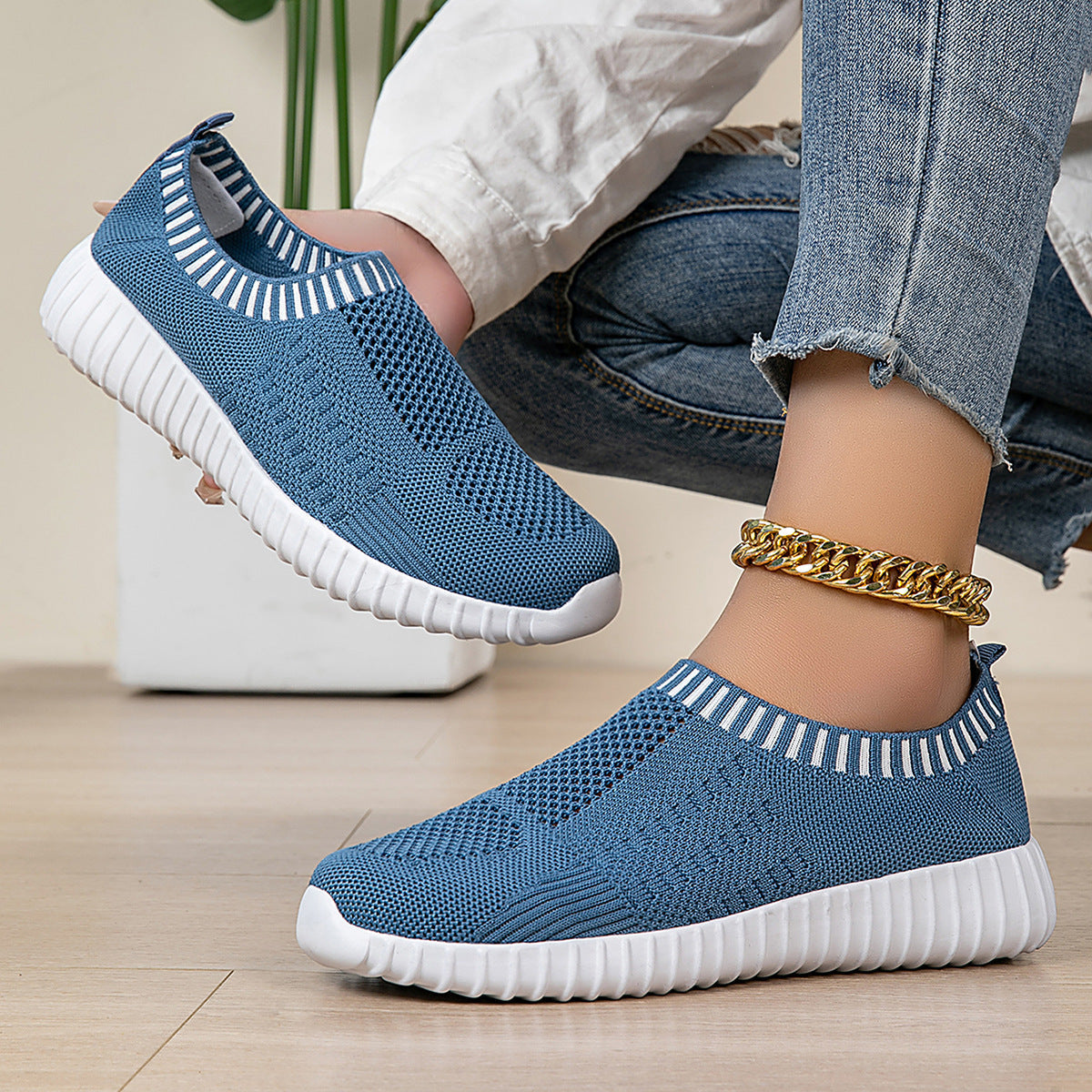Damen Slip-On Sneakers Moderne Design 1