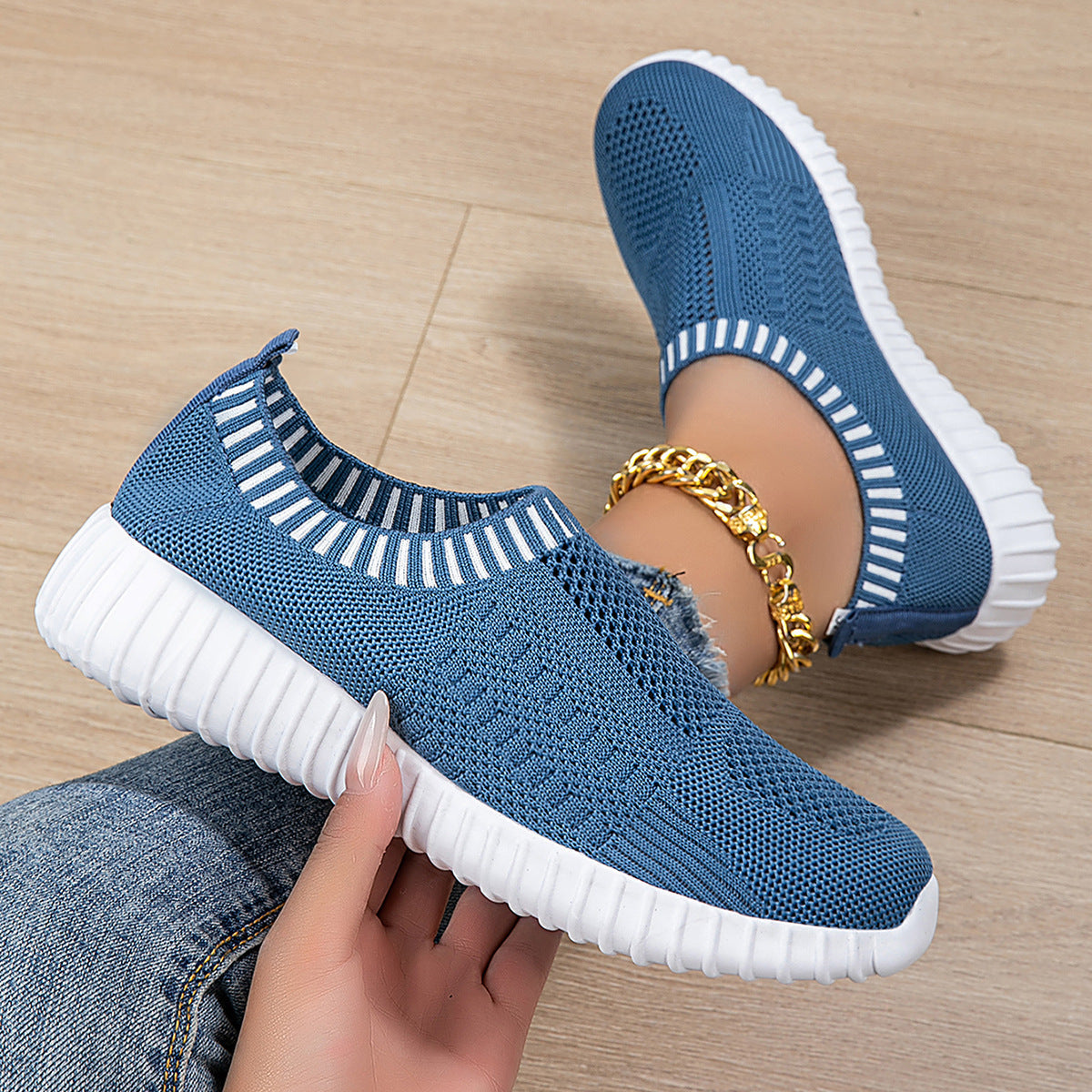 Damen Slip-On Sneakers Moderne Design 2