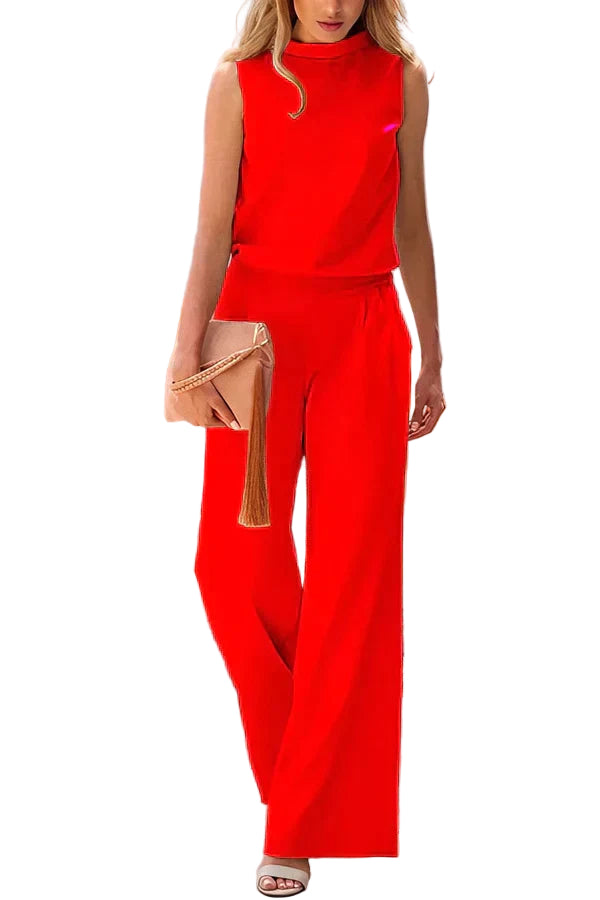 Damenes Sommer Jumpsuit Løs Passform Myk Stoff 3