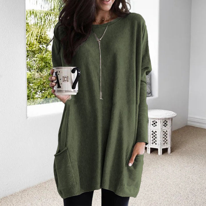 Damenpullover Langermet med Lommer 6